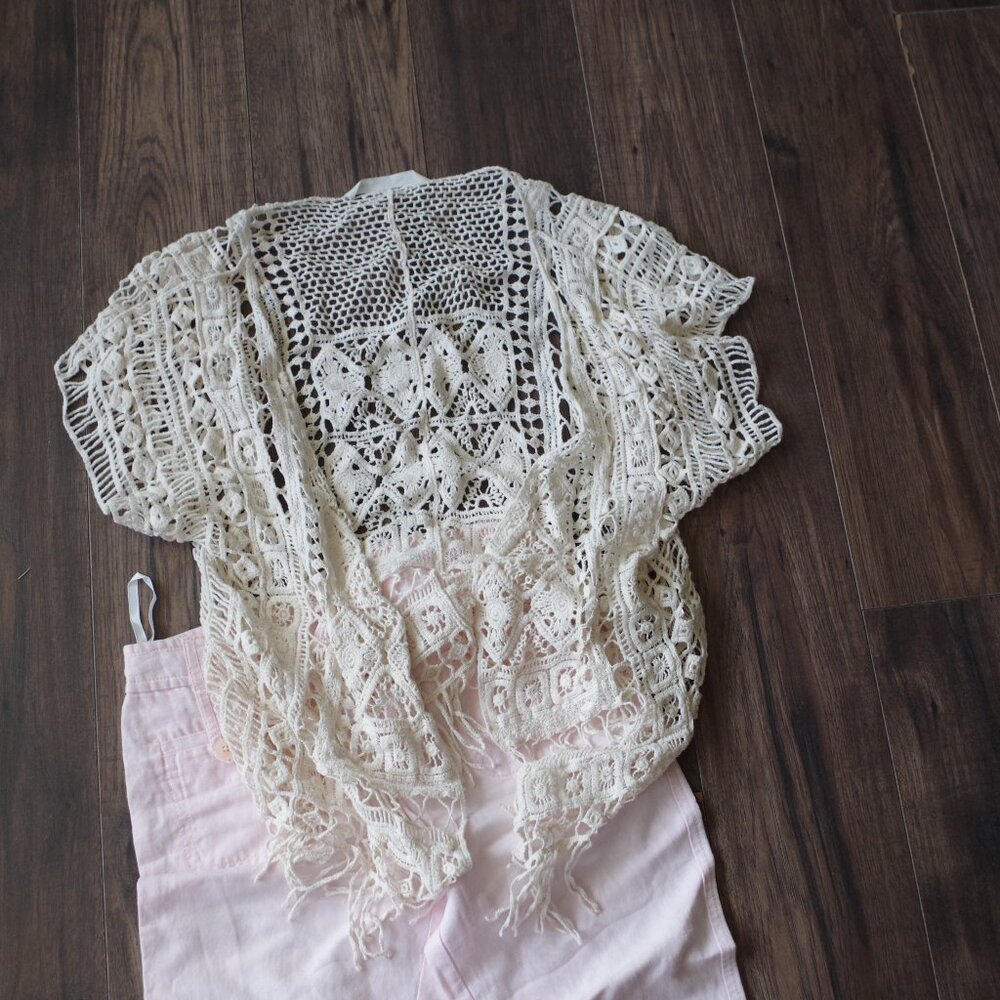 Bohemian Style Fringe Open Cardigan Crotchet